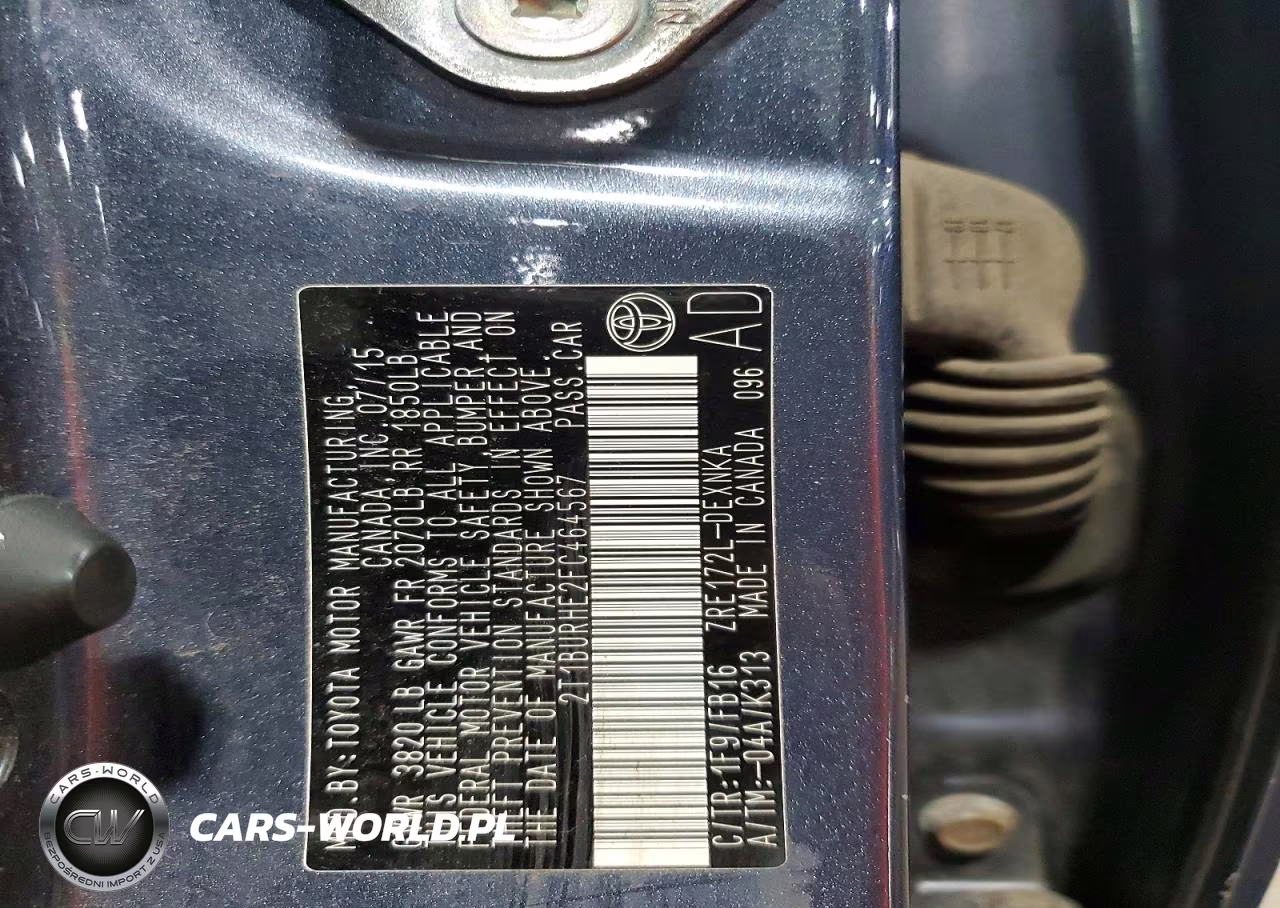 2015 Toyota Corolla Le VIN:2T1BURHE2FC464567 - 12