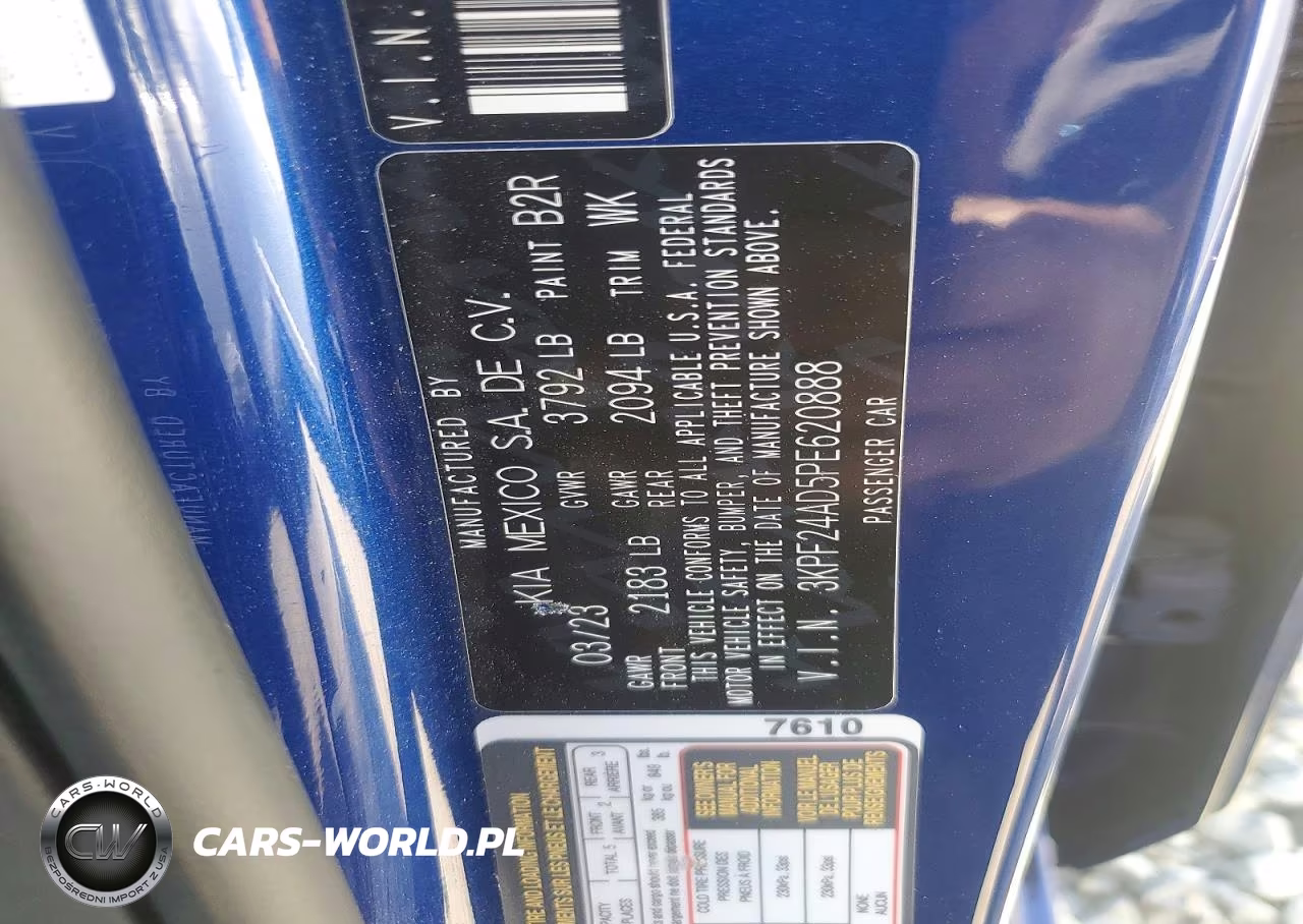 2023 Kia Forte Lxs VIN:3KPF24AD5PE620888 - 12