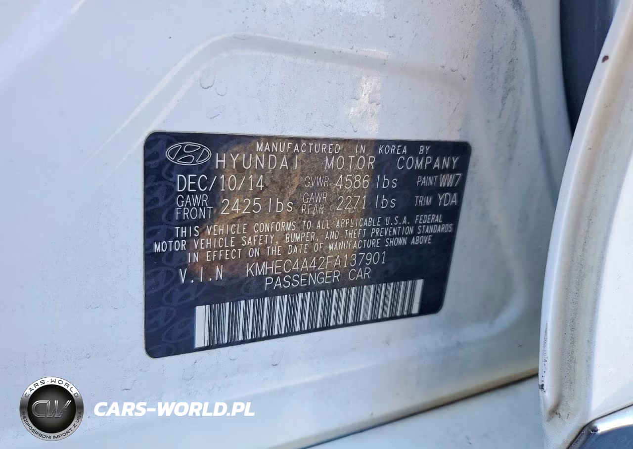 2015 Hyundai Sonata Hybrid Base VIN:KMHEC4A42FA137901 - 12