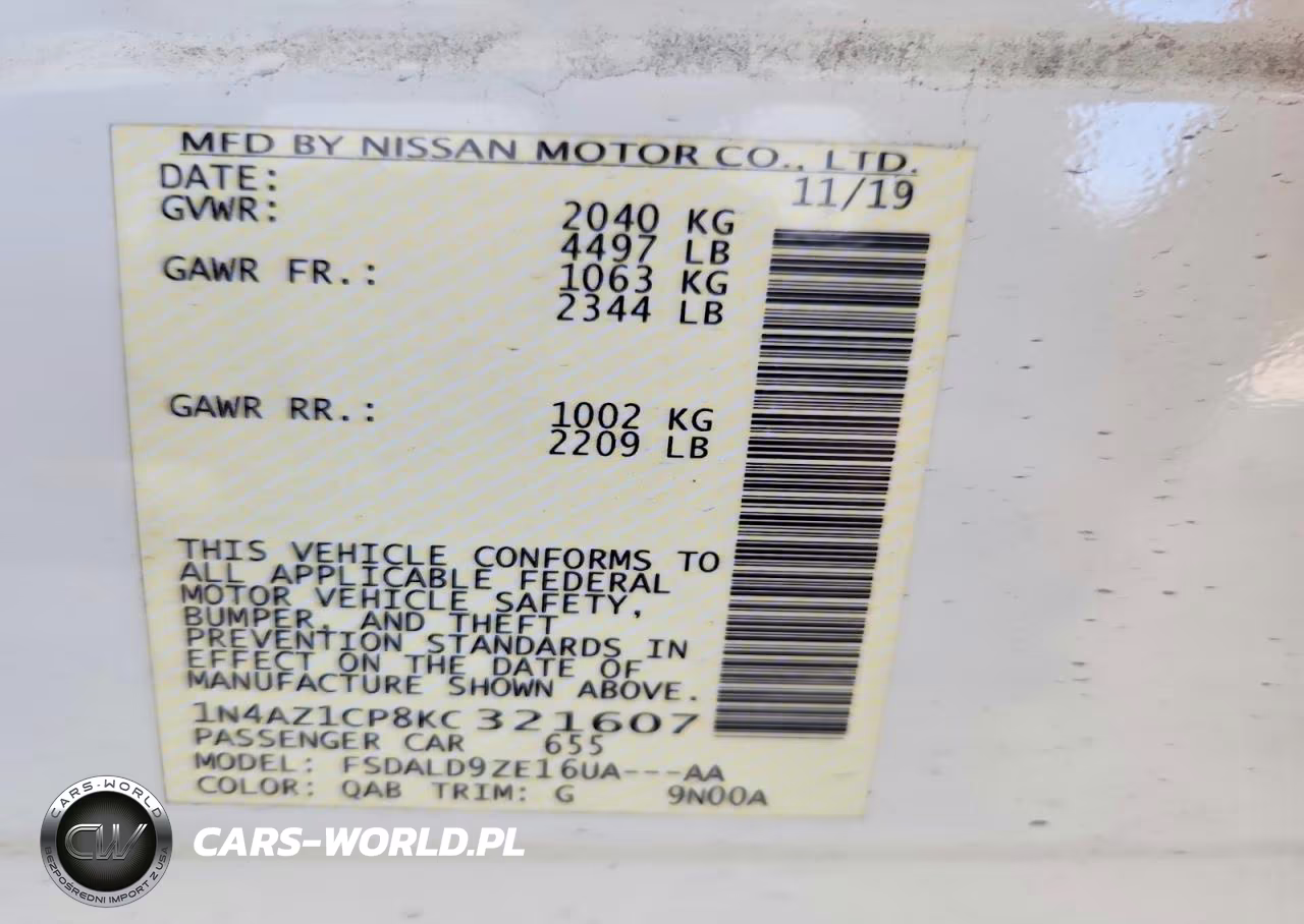 2019 Nissan Leaf Sv VIN:1N4AZ1CP8KC321607 - 12