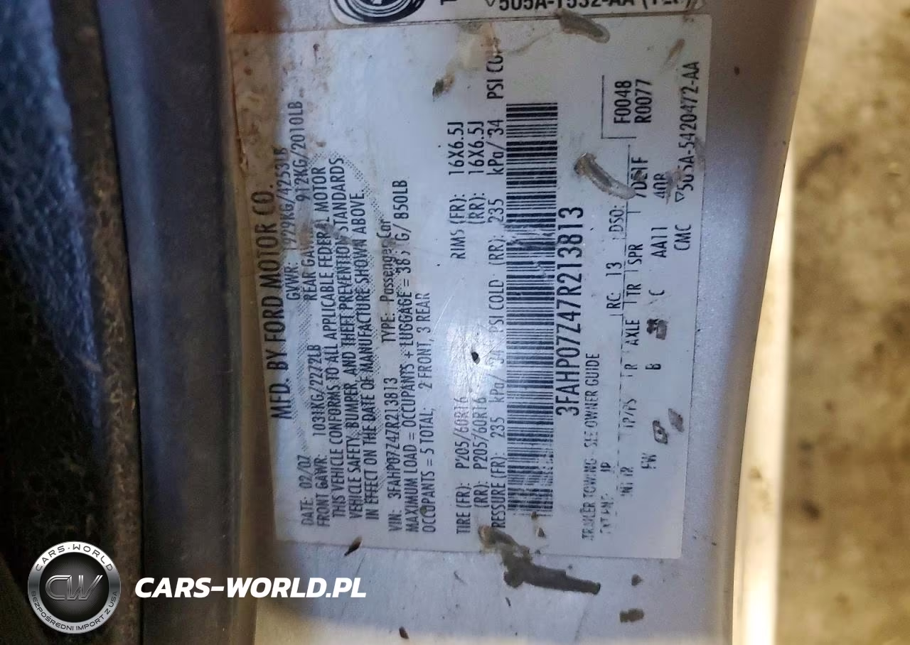 2007 Ford Fusion Se VIN:3FAHP07Z47R213813 - 12