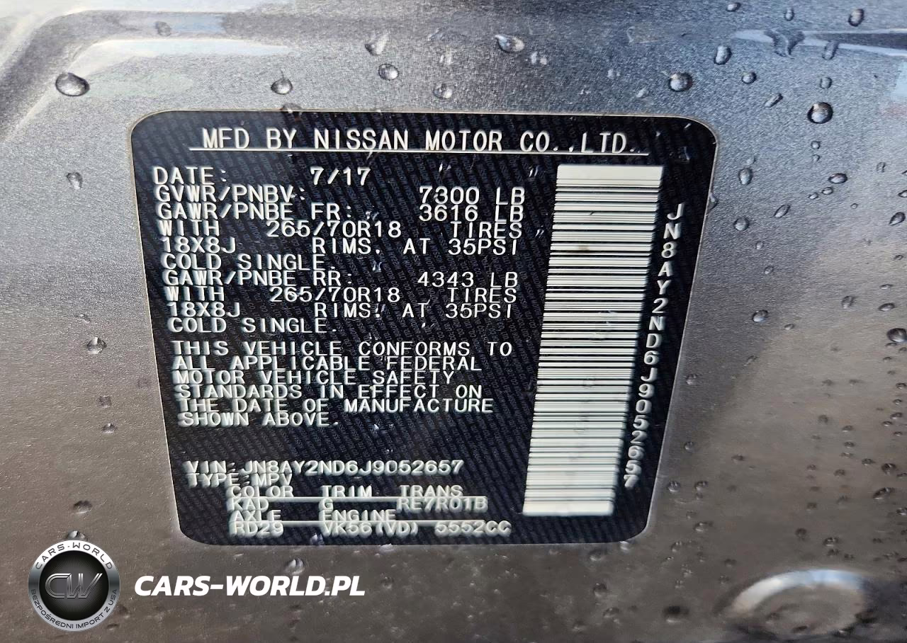 2018 Nissan Armada Sv VIN:JN8AY2ND6J9052657 - 13