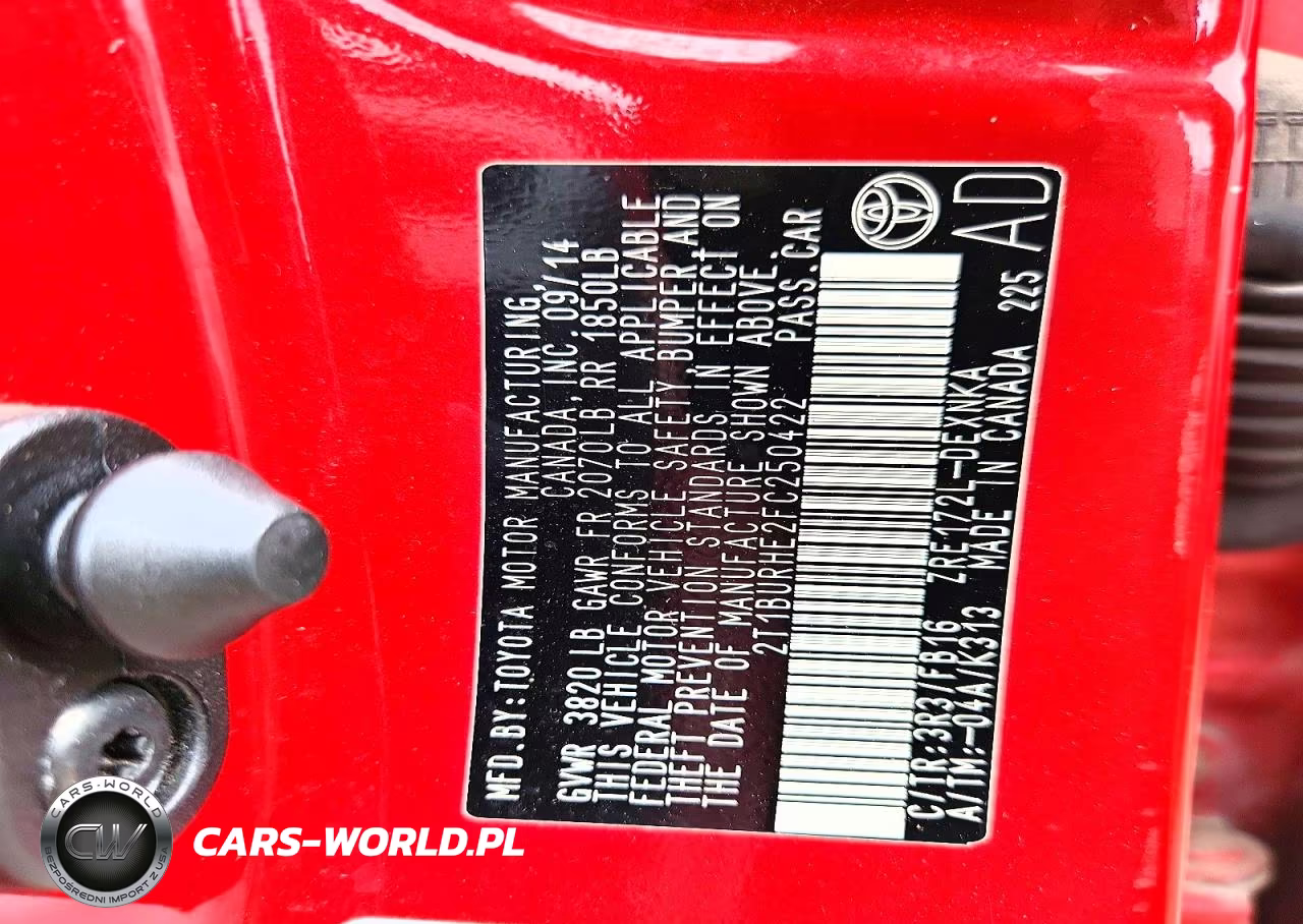 2015 Toyota Corolla Le VIN:2T1BURHE2FC250422 - 13