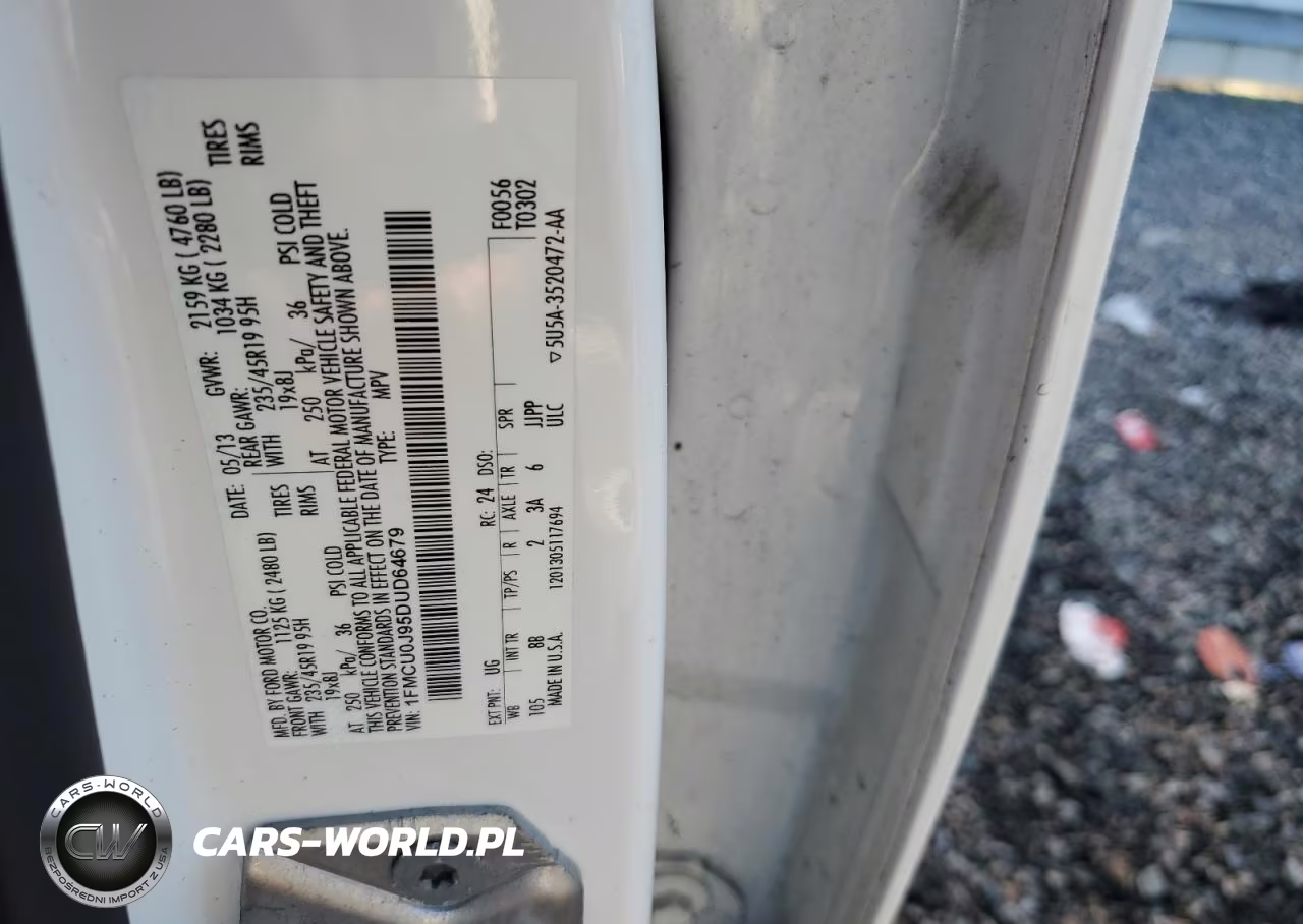 2013 Ford Escape Titanium VIN:1FMCU0J95DUD64679 - 12