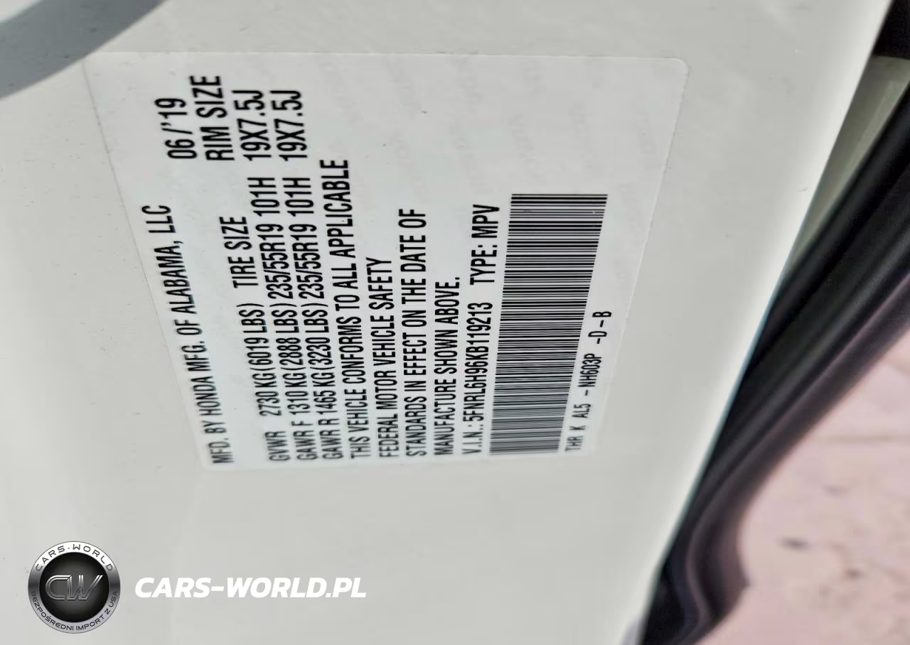 2019 Honda Odyssey Elite VIN:5FNRL6H96KB119213 - 13