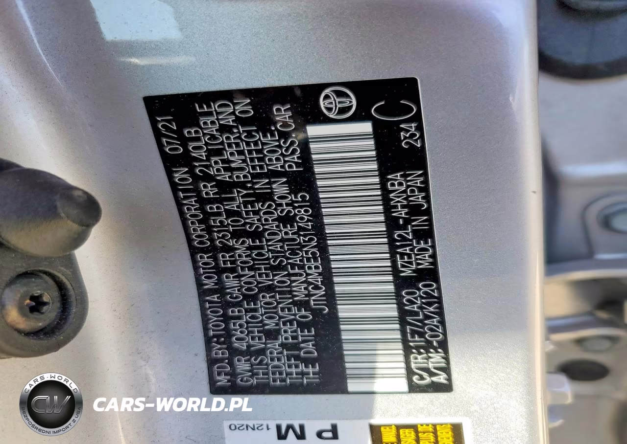 2022 Toyota Corolla Xse VIN:JTNC4MBE5N3149815 - 12