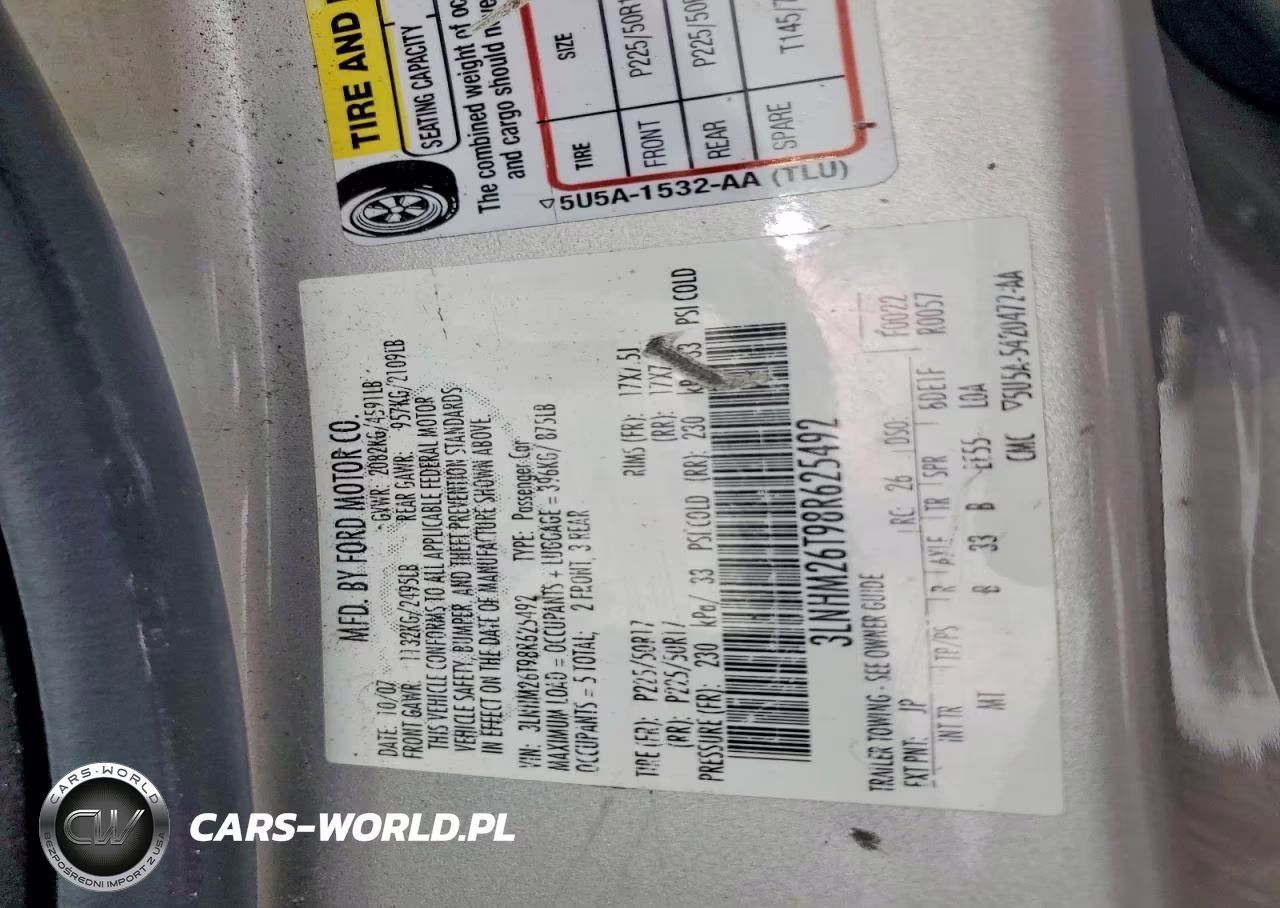 2008 Lincoln Mkz VIN:3LNHM26T98R625492 - 12