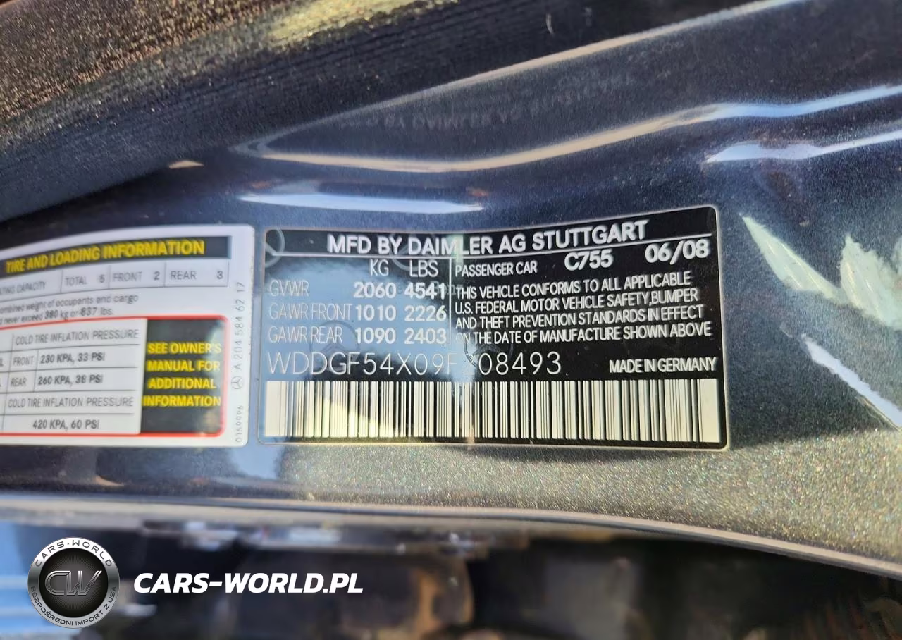 2009 Mercedes-Benz C 300 VIN:WDDGF54X09F208493 - 12