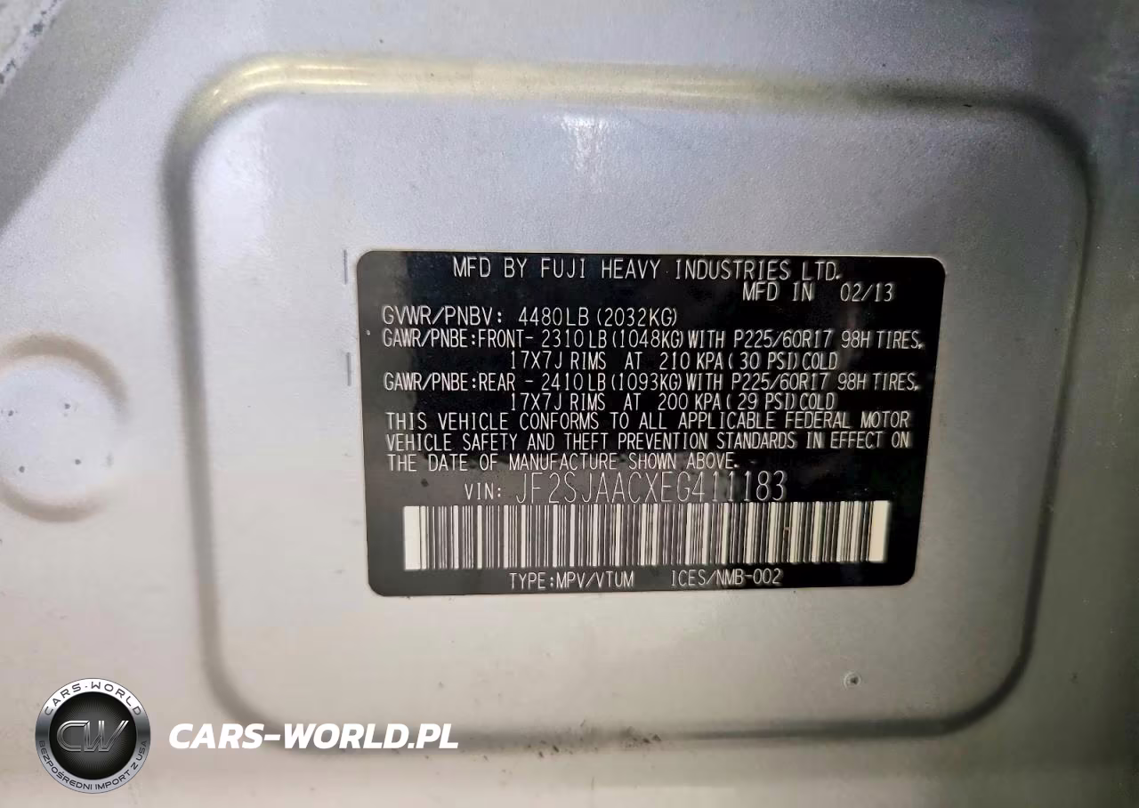 2014 Subaru Forester 2.5I VIN:JF2SJAACXEG411183 - 13