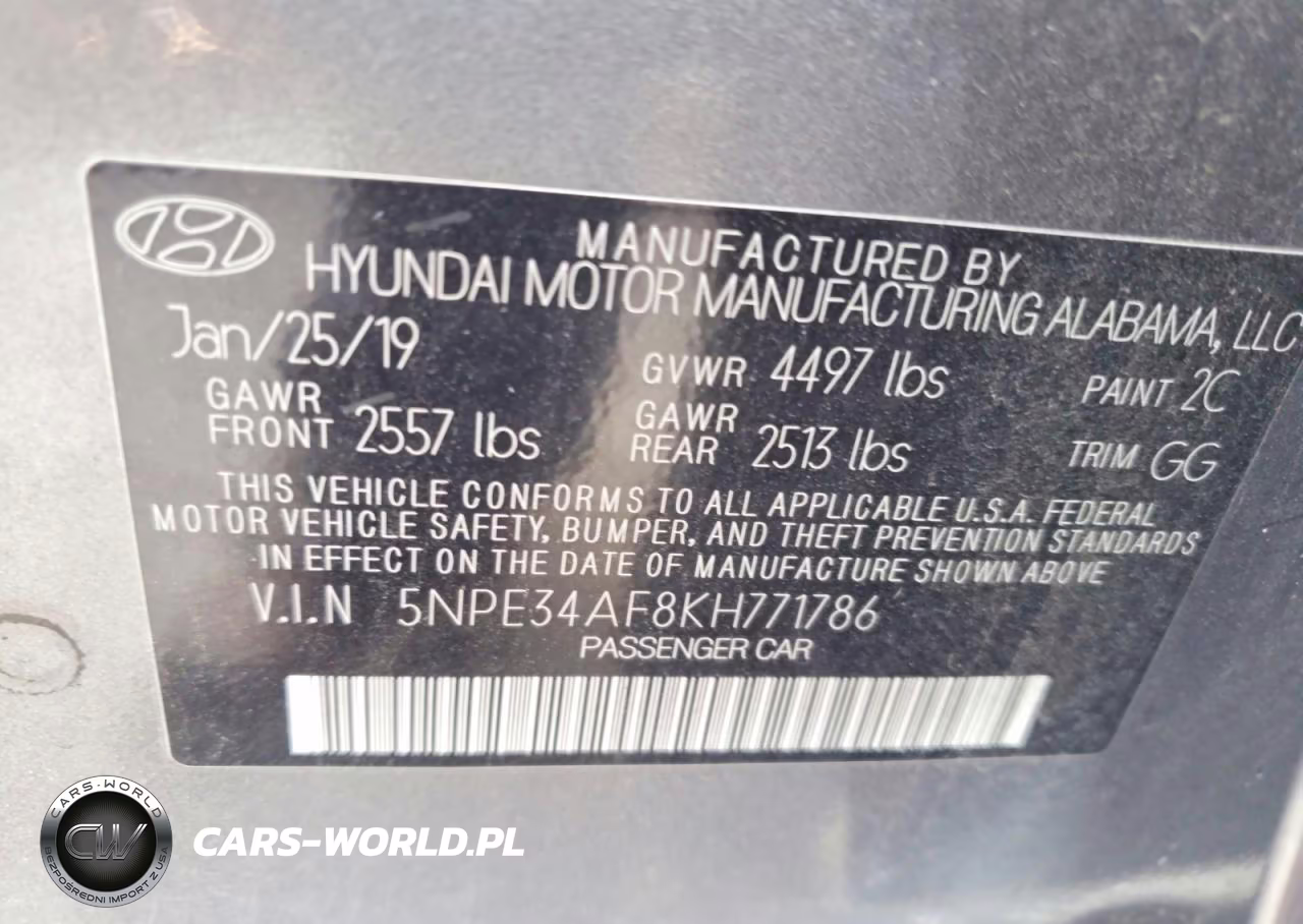 2019 Hyundai Sonata Sel VIN:5NPE34AF8KH771786 - 12