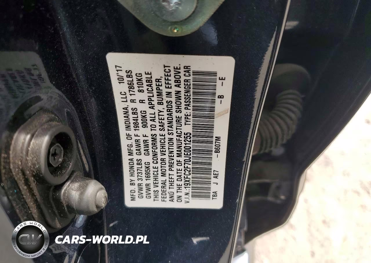 2018 Honda Civic Ex VIN:19XFC2F70JE001255 - 12