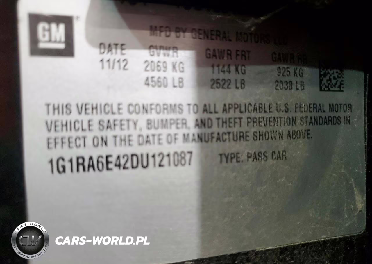 2013 Chevrolet Volt VIN:1G1RA6E42DU121087 - 12