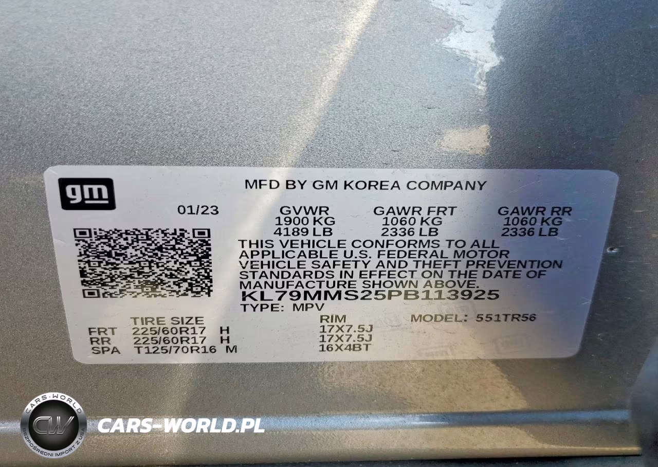 2023 Chevrolet Trailblazer Ls VIN:KL79MMS25PB113925 - 14