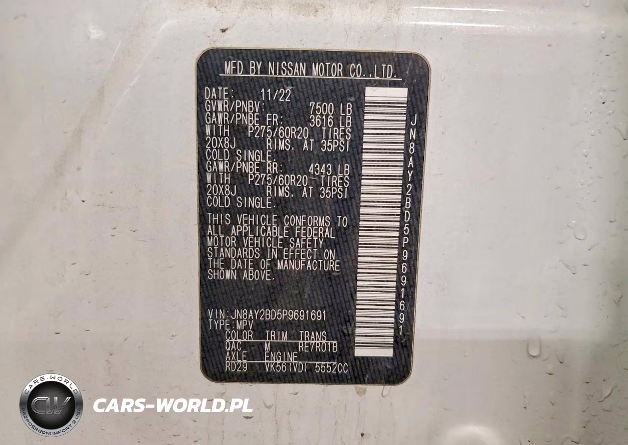 2023 Nissan Armada Sl VIN:JN8AY2BD5P9691691 - 14