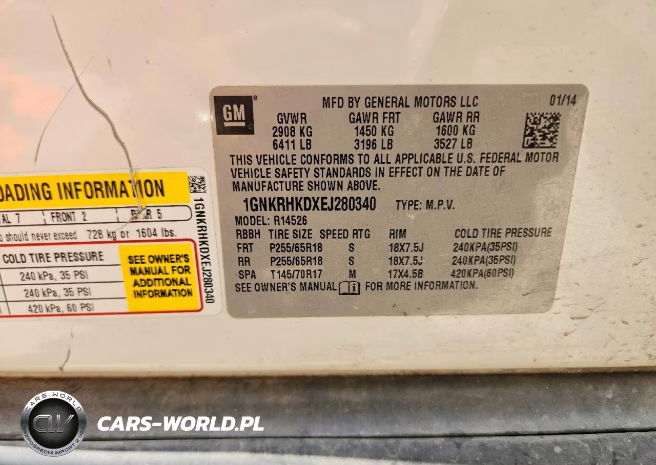 2014 Chevrolet Traverse Lt VIN:1GNKRHKDXEJ280340 - 13