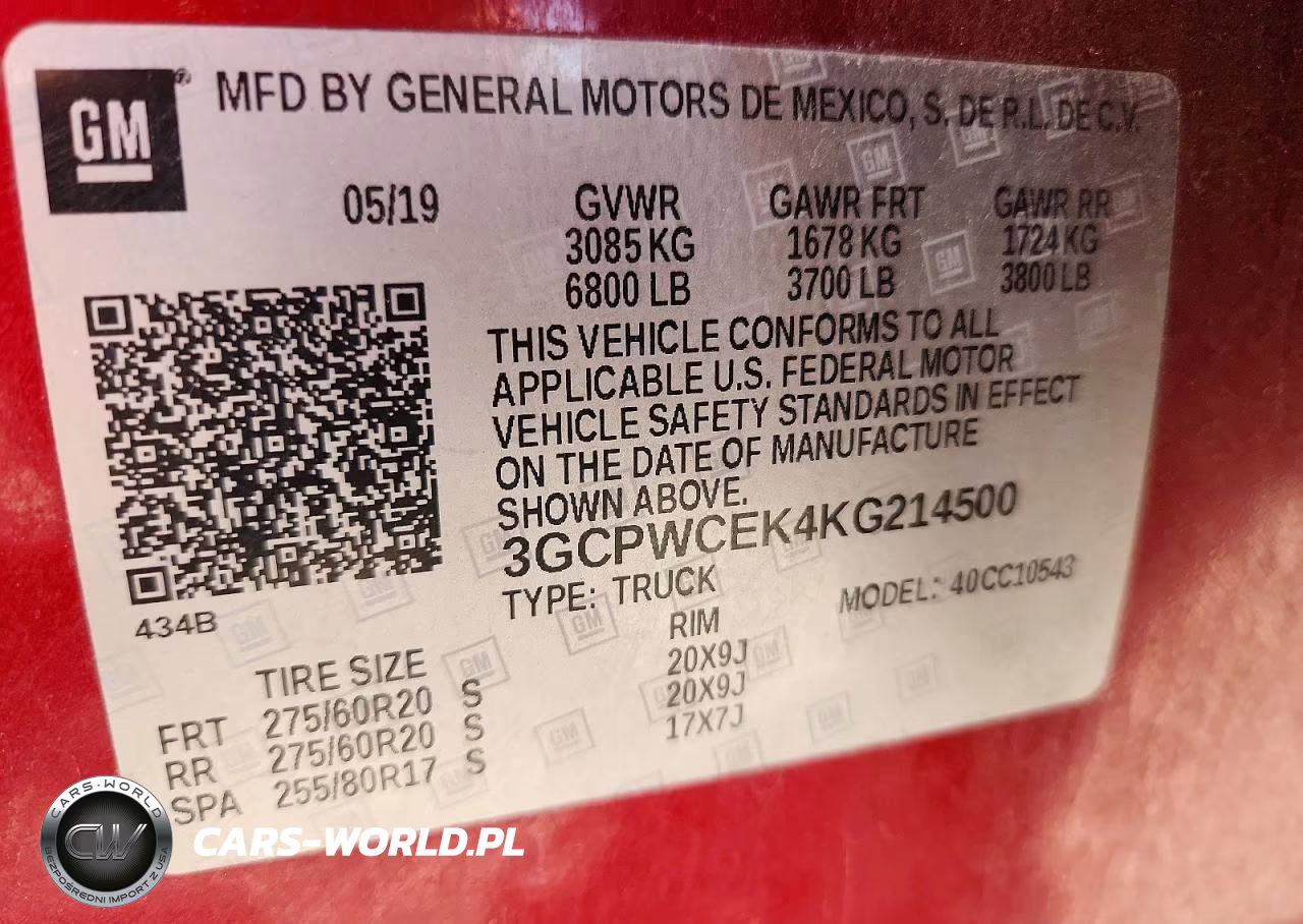 2019 Chevrolet Silverado C1500 Lt VIN:3GCPWCEK4KG214500 - 12