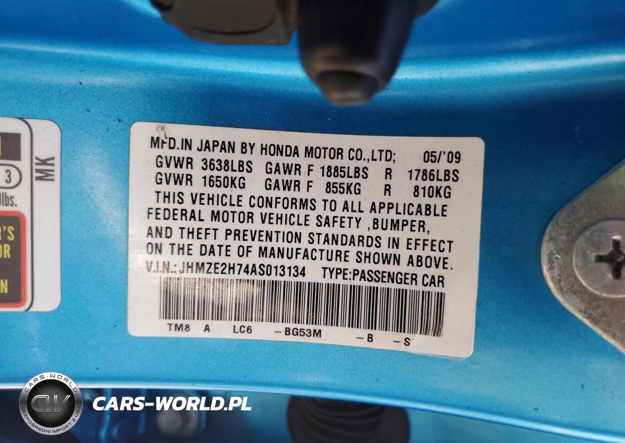 2010 Honda Insight Ex VIN:JHMZE2H74AS013134 - 12