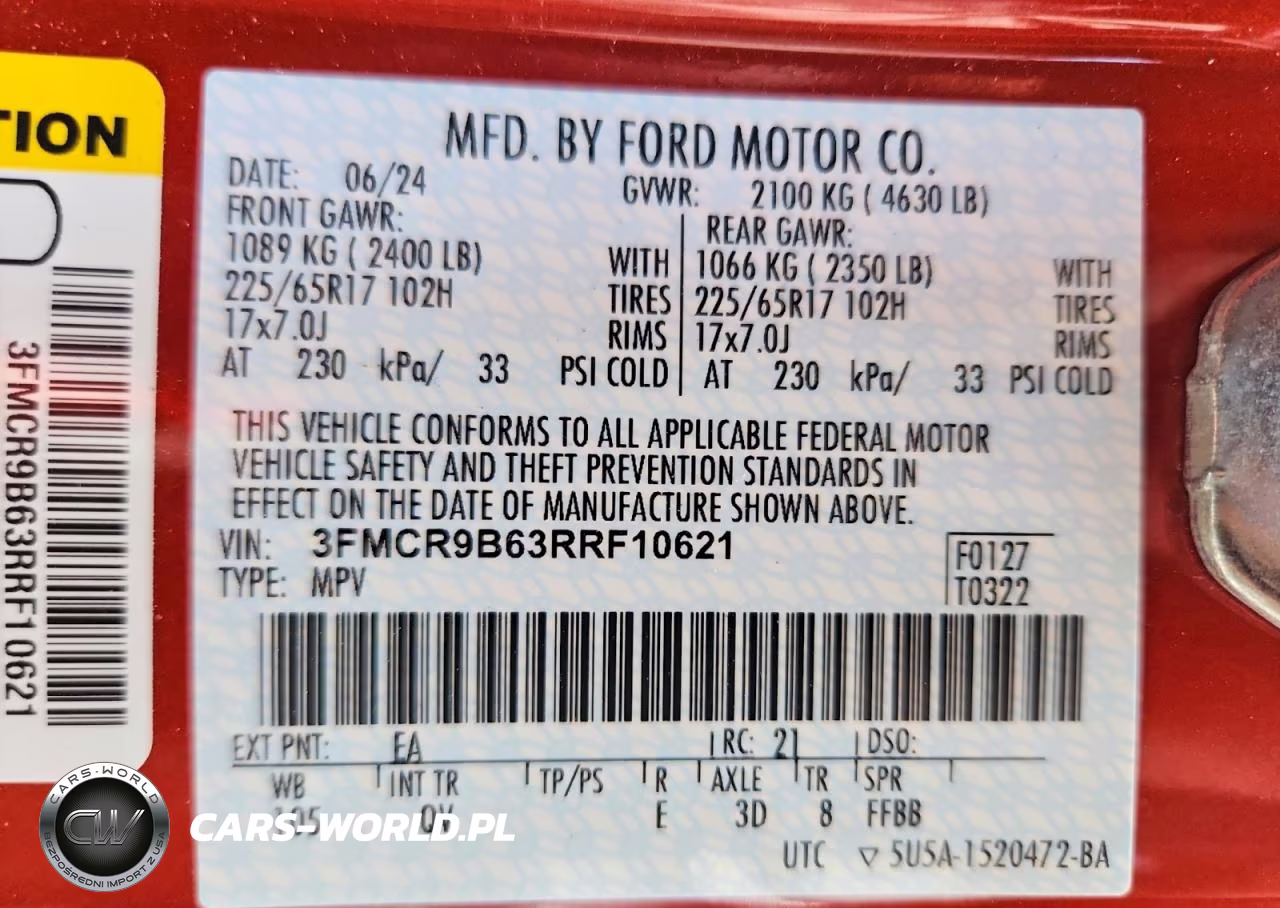 2024 Ford Bronco Sport Big Bend VIN:3FMCR9B63RRF10621 - 13