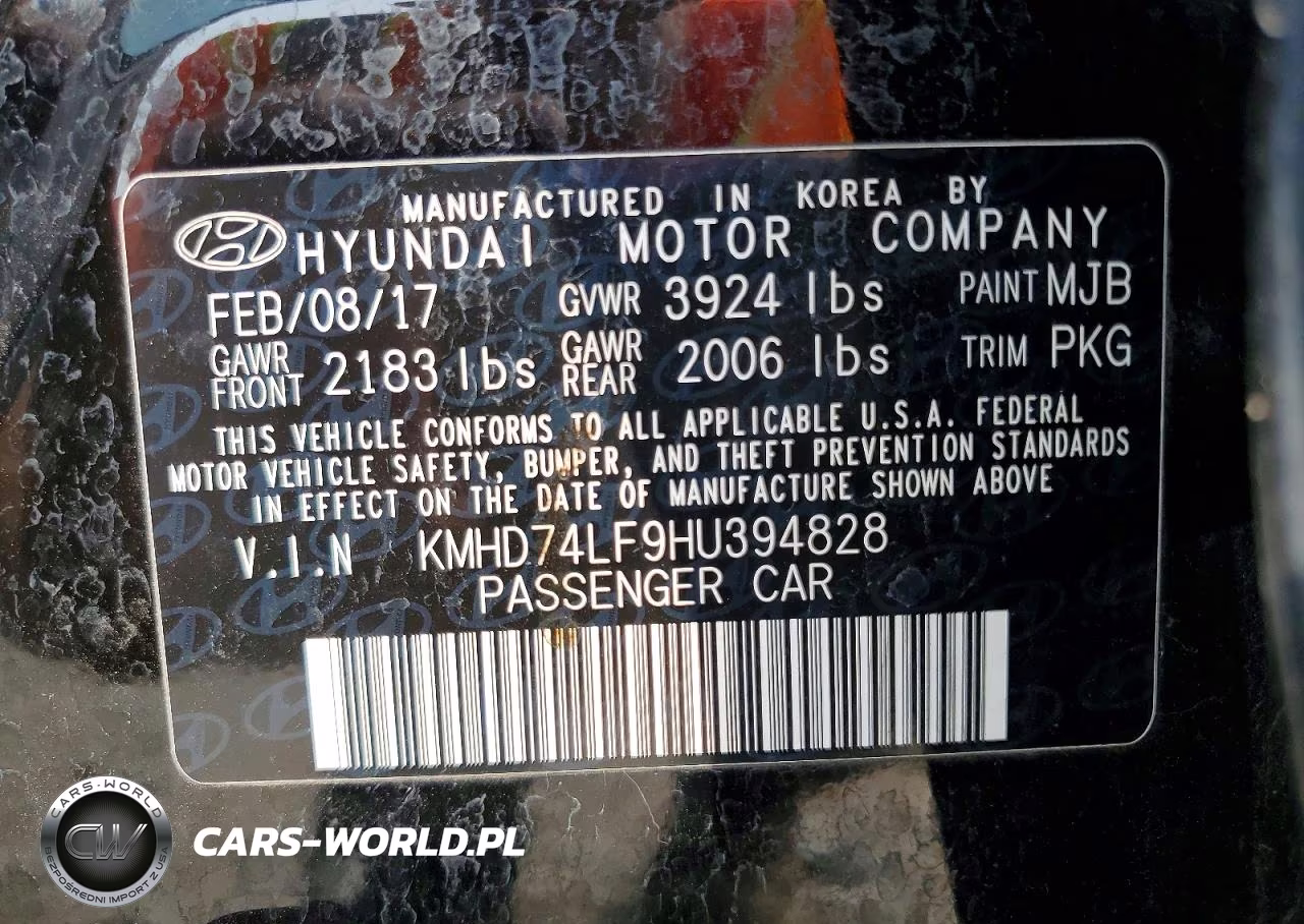 2017 Hyundai Elantra Se VIN:KMHD74LF9HU394828 - 13