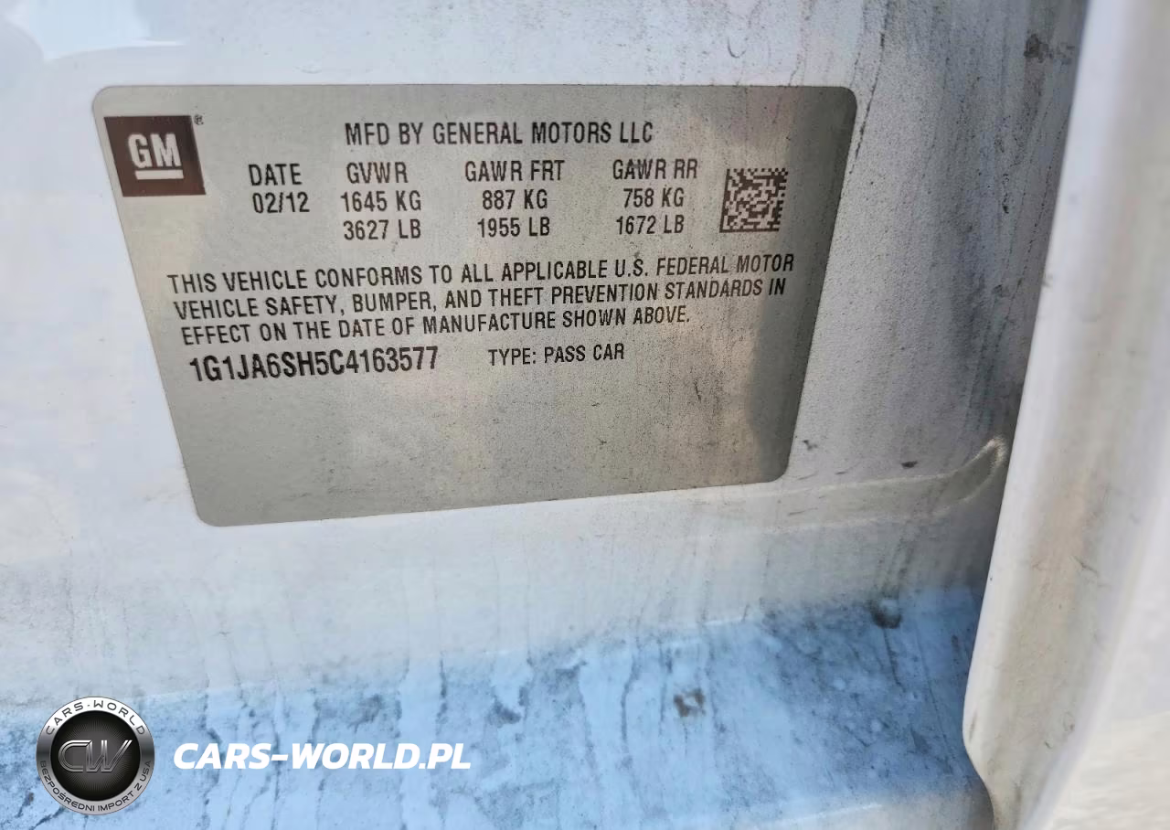 2012 Chevrolet Sonic Ls VIN:1G1JA6SH5C4163577 - 12