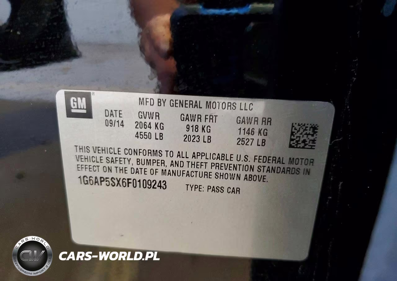 2015 Cadillac Cts VIN:1G6AP5SX6F0109243 - 12
