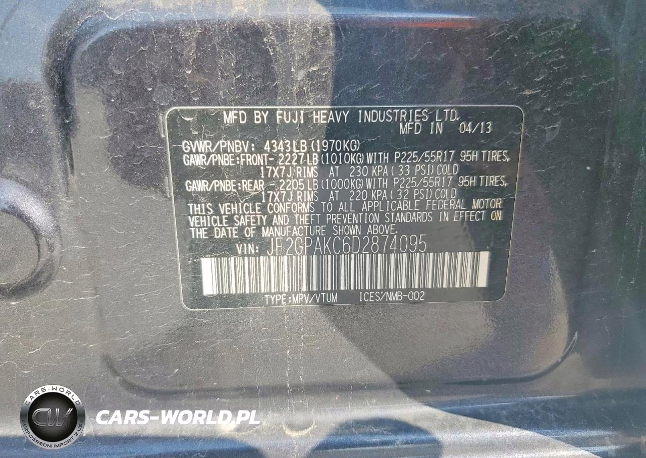 2013 Subaru Xv Crosstrek 2.0 Limited VIN:JF2GPAKC6D2874095 - 12