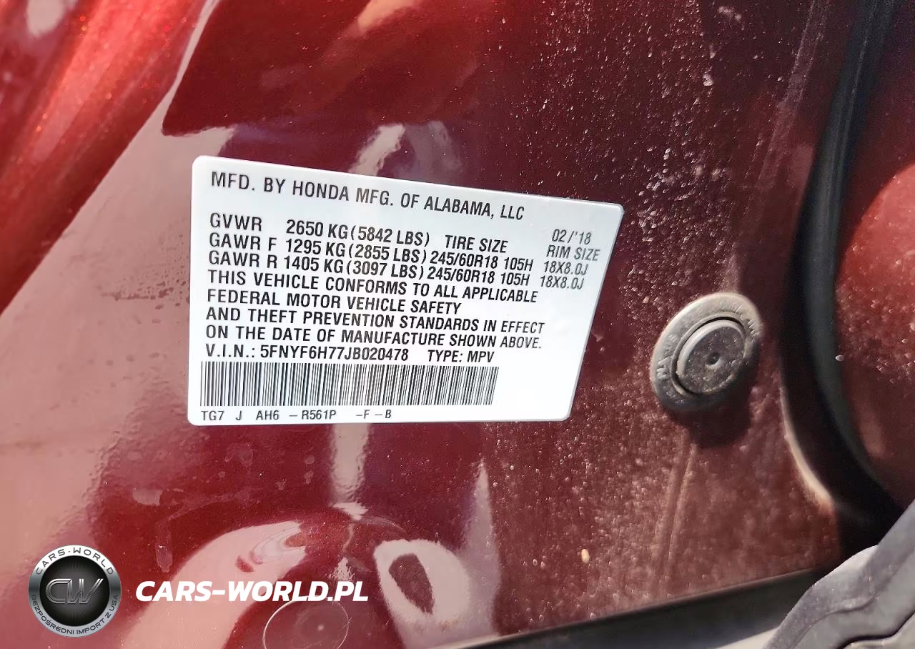 2018 Honda Pilot Exln VIN:5FNYF6H77JB020478 - 13