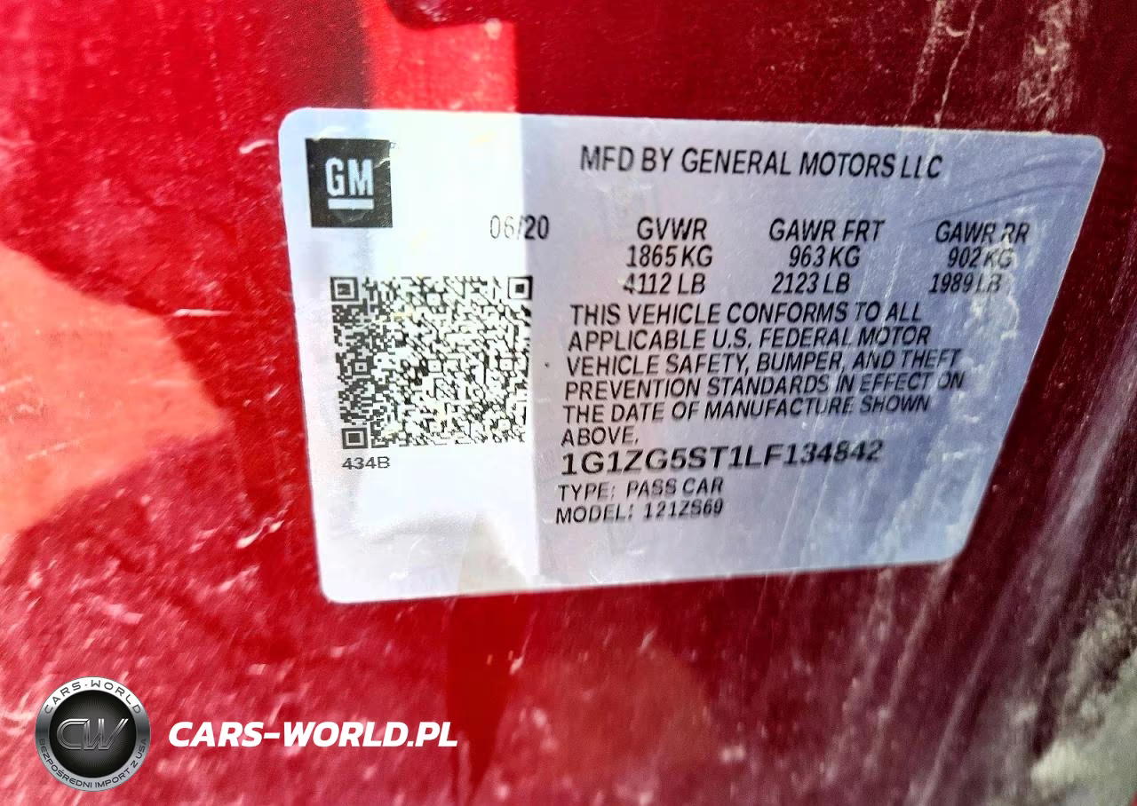 2020 Chevrolet Malibu Rs VIN:1G1ZG5ST1LF134842 - 12