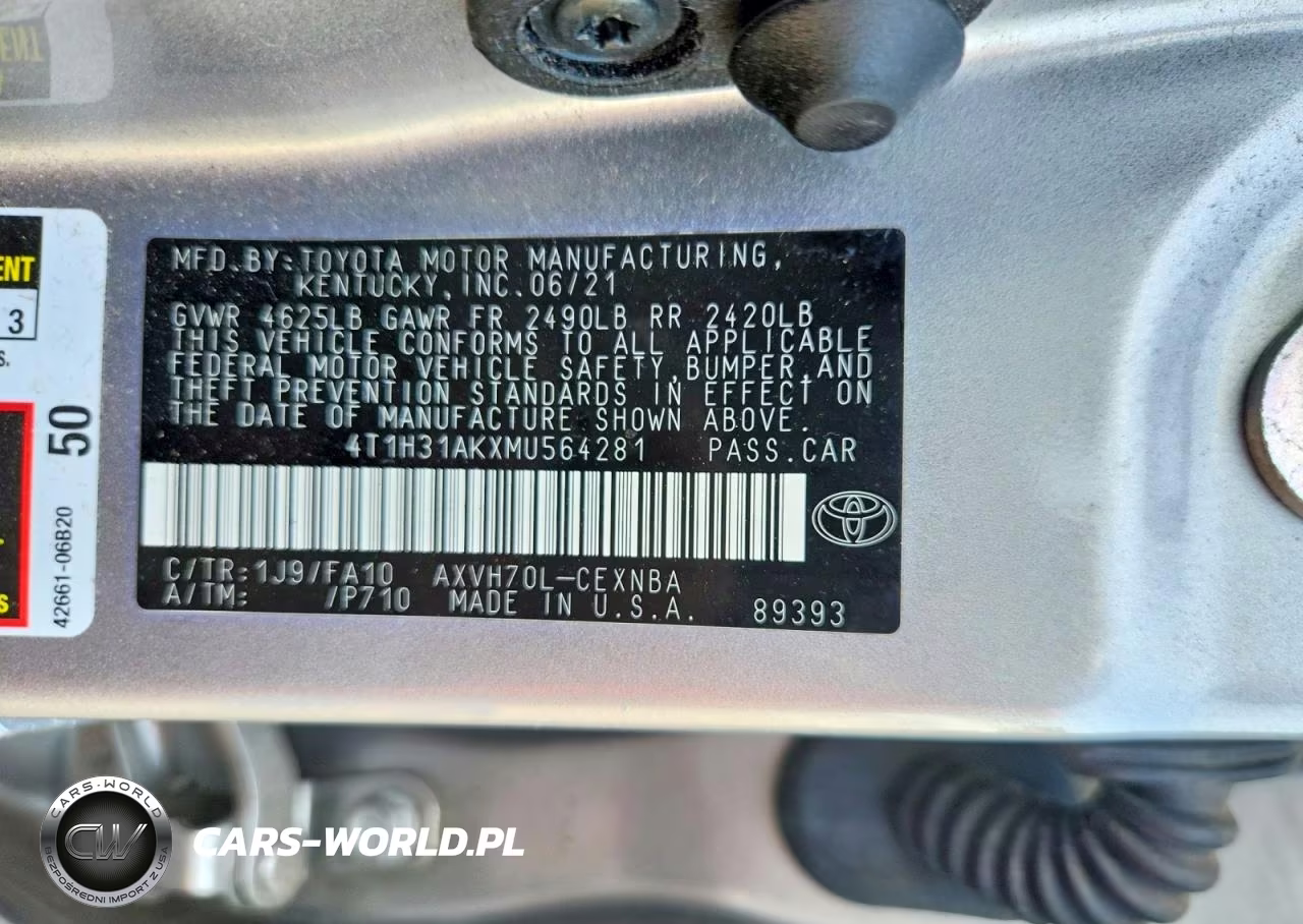 2021 Toyota Camry Le VIN:4T1H31AKXMU564281 - 12