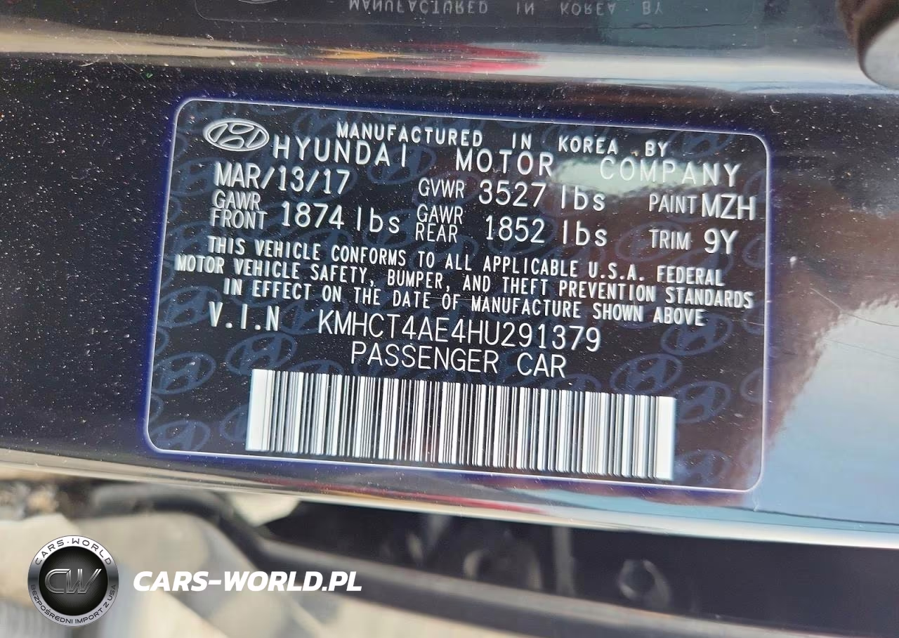 2017 Hyundai Accent Se VIN:KMHCT4AE4HU291379 - 12