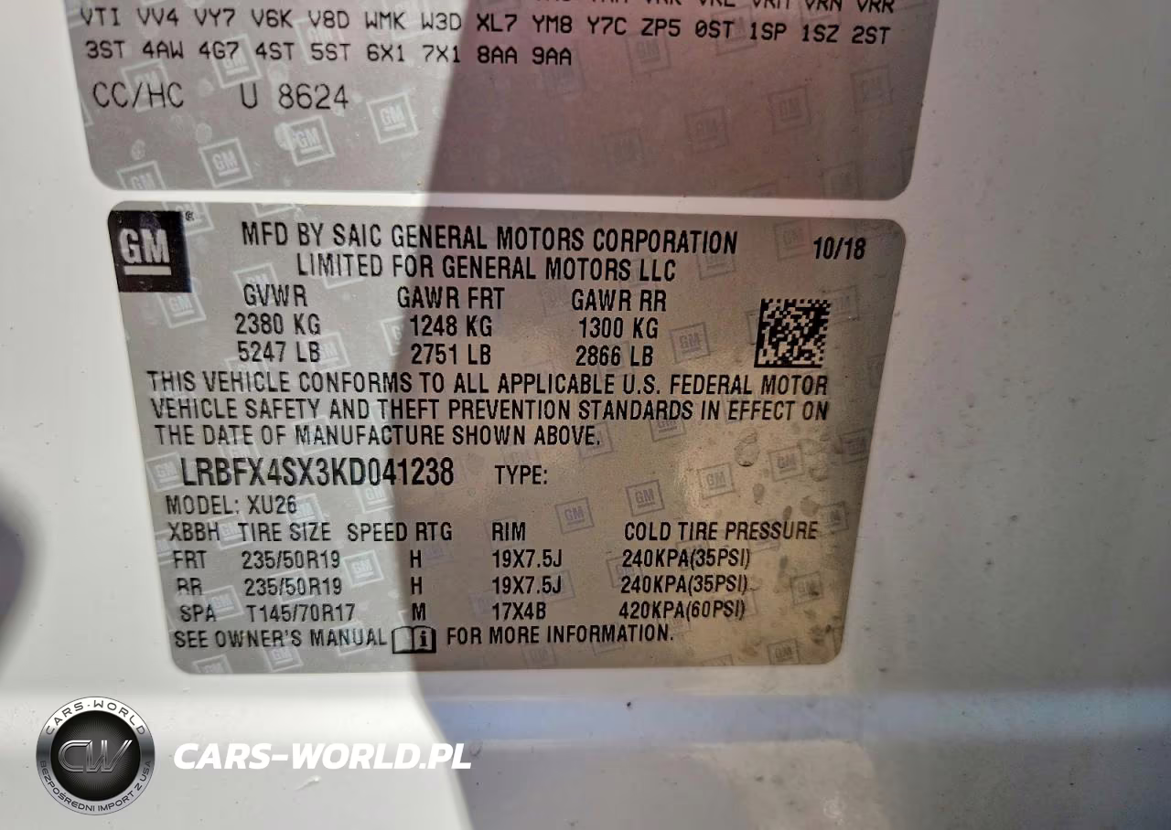 2019 Buick Envision Premium Ii VIN:LRBFX4SX3KD041238 - 13