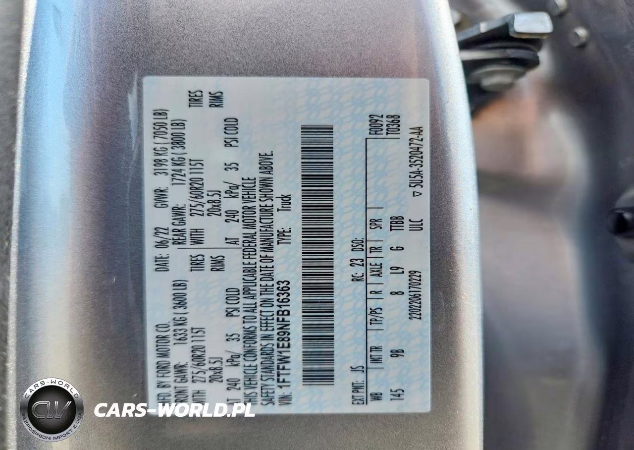2022 Ford F150 Supercrew VIN:1FTFW1E89NFB16363 - 12