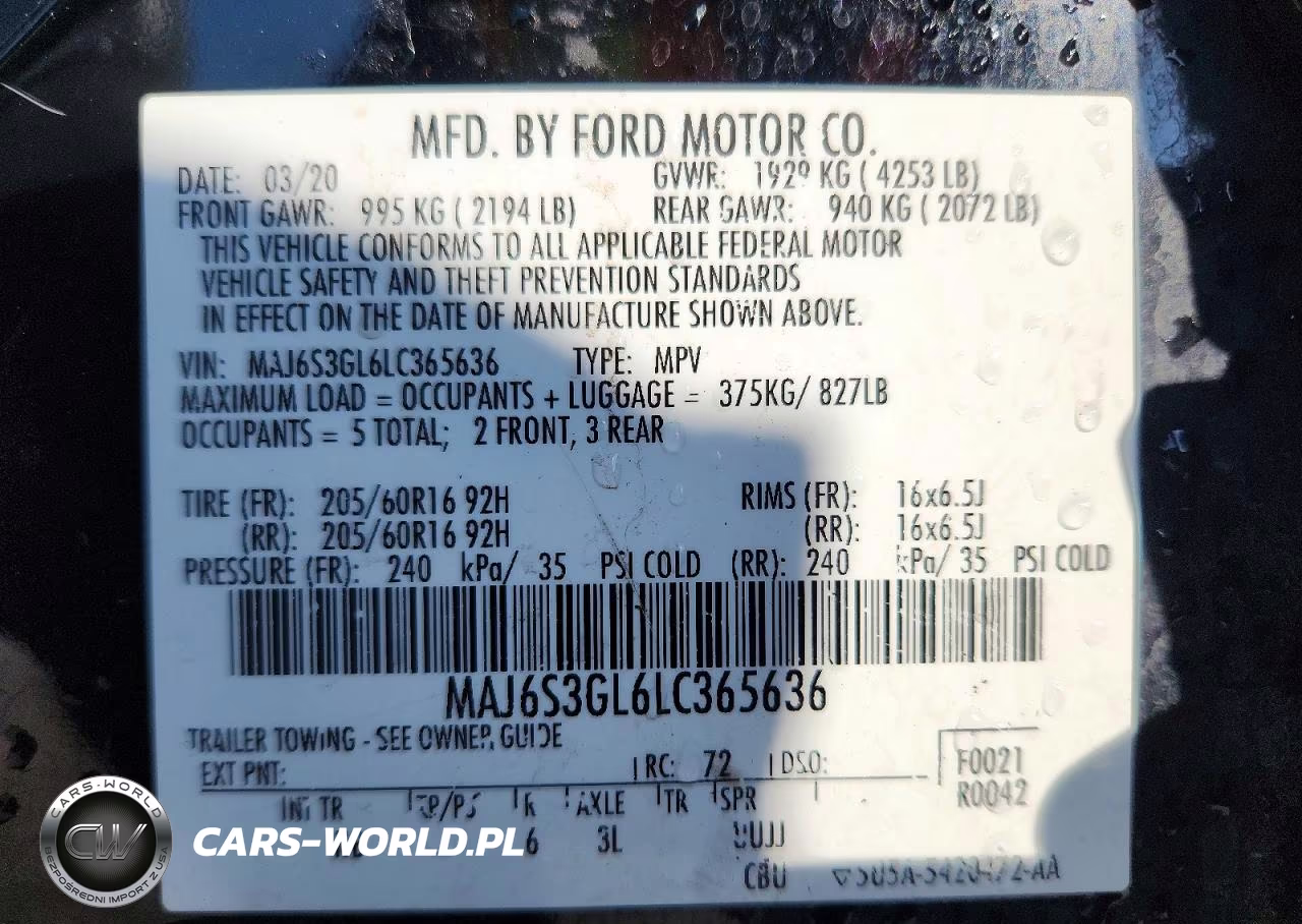 2020 Ford Ecosport Se VIN:MAJ6S3GL6LC365636 - 13