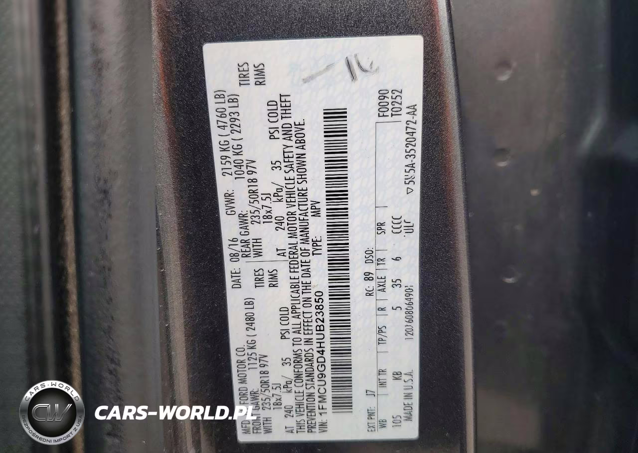 2017 Ford Escape Se VIN:1FMCU9GD4HUB23850 - 13
