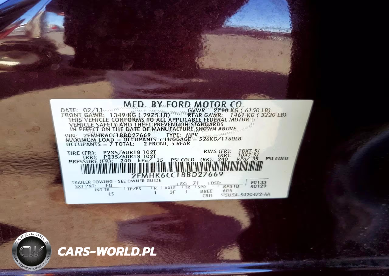 2011 Ford Flex Sel VIN:2FMHK6CC1BBD27669 - 12