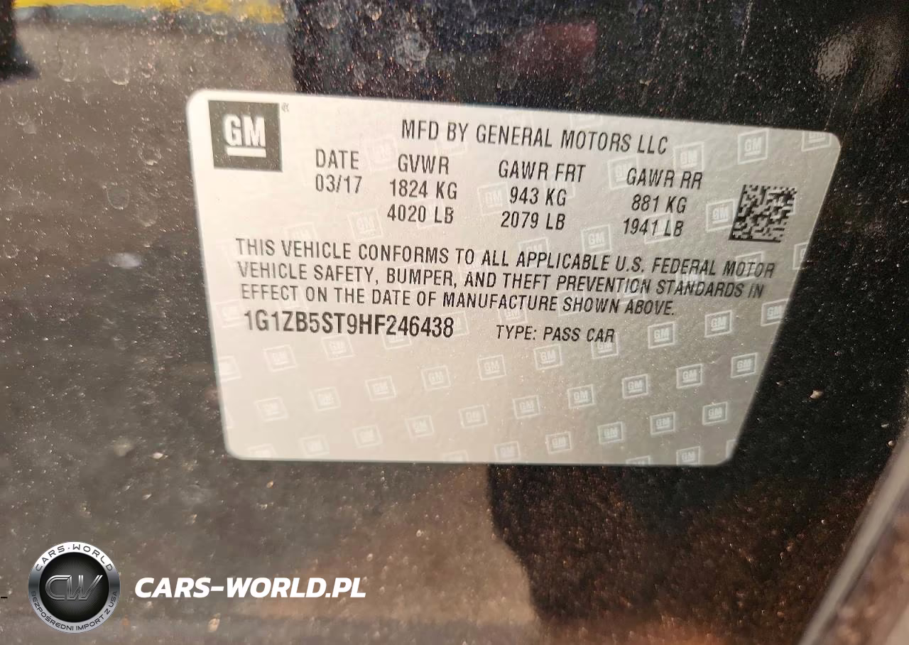 2017 Chevrolet Malibu Ls VIN:1G1ZB5ST9HF246438 - 12