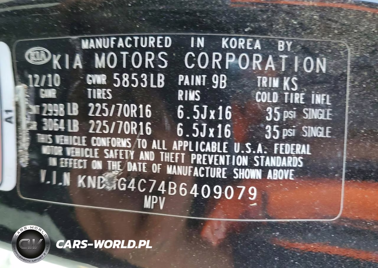 2011 Kia Sedona Lx VIN:KNDMG4C74B6409079 - 13