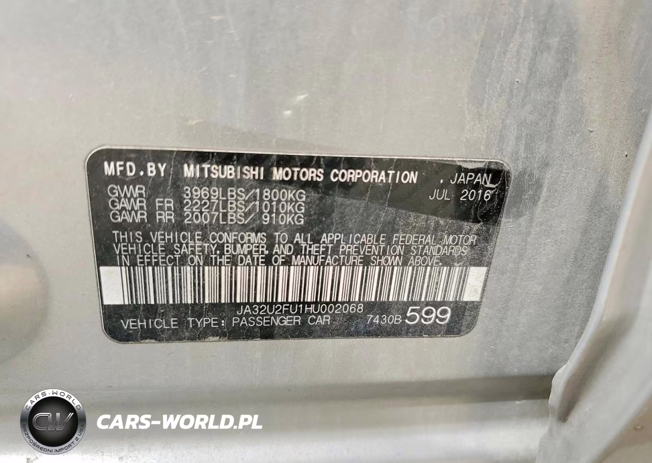 2017 Mitsubishi Lancer Es VIN:JA32U2FU1HU002068 - 12