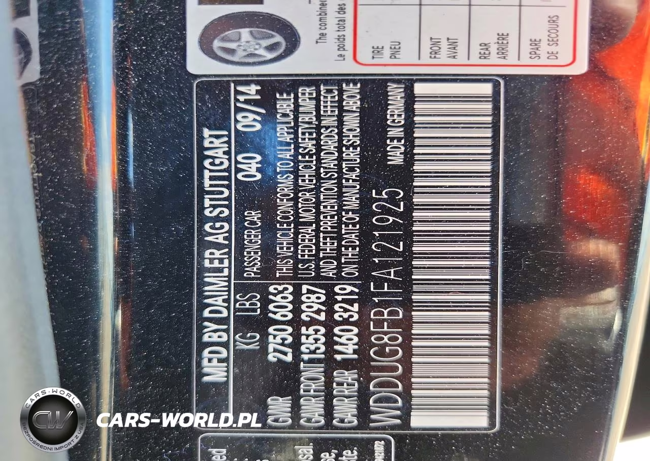 2015 Mercedes-Benz S 550 4Matic VIN:WDDUG8FB1FA121925 - 12
