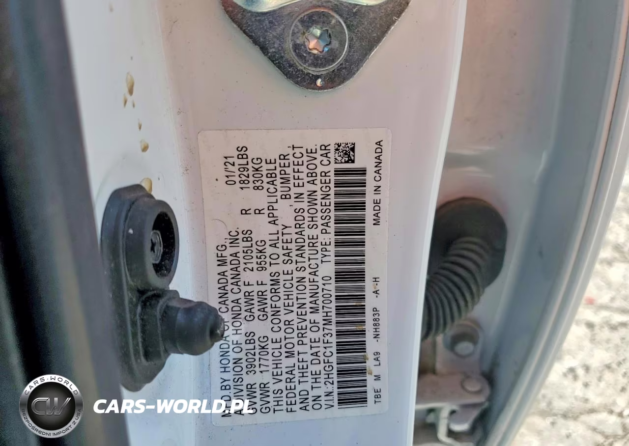 2021 Honda Civic Ex VIN:2HGFC1F37MH700710 - 12