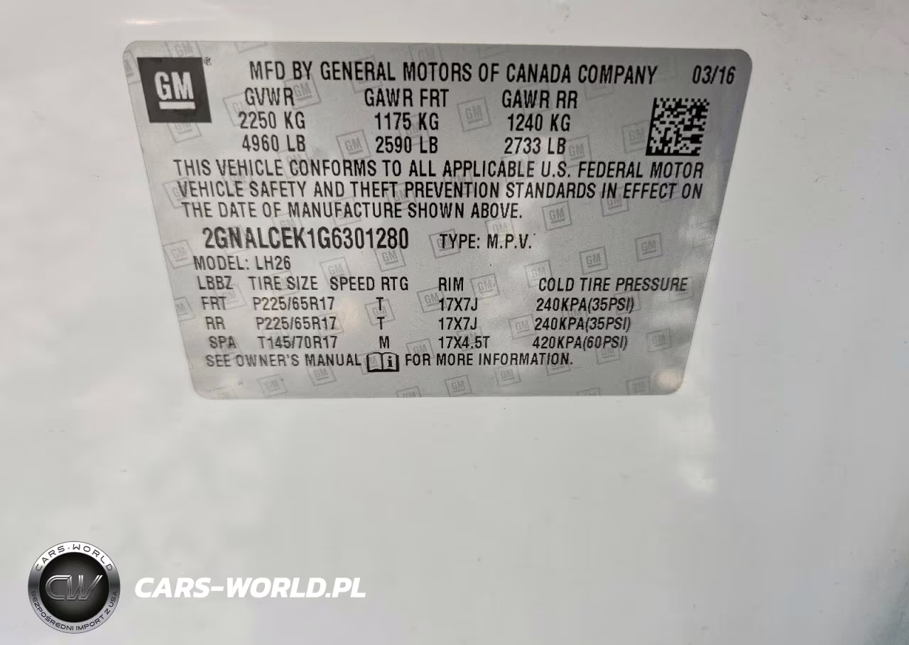 2016 Chevrolet Equinox VIN:2GNALCEK1G6301280 - 13