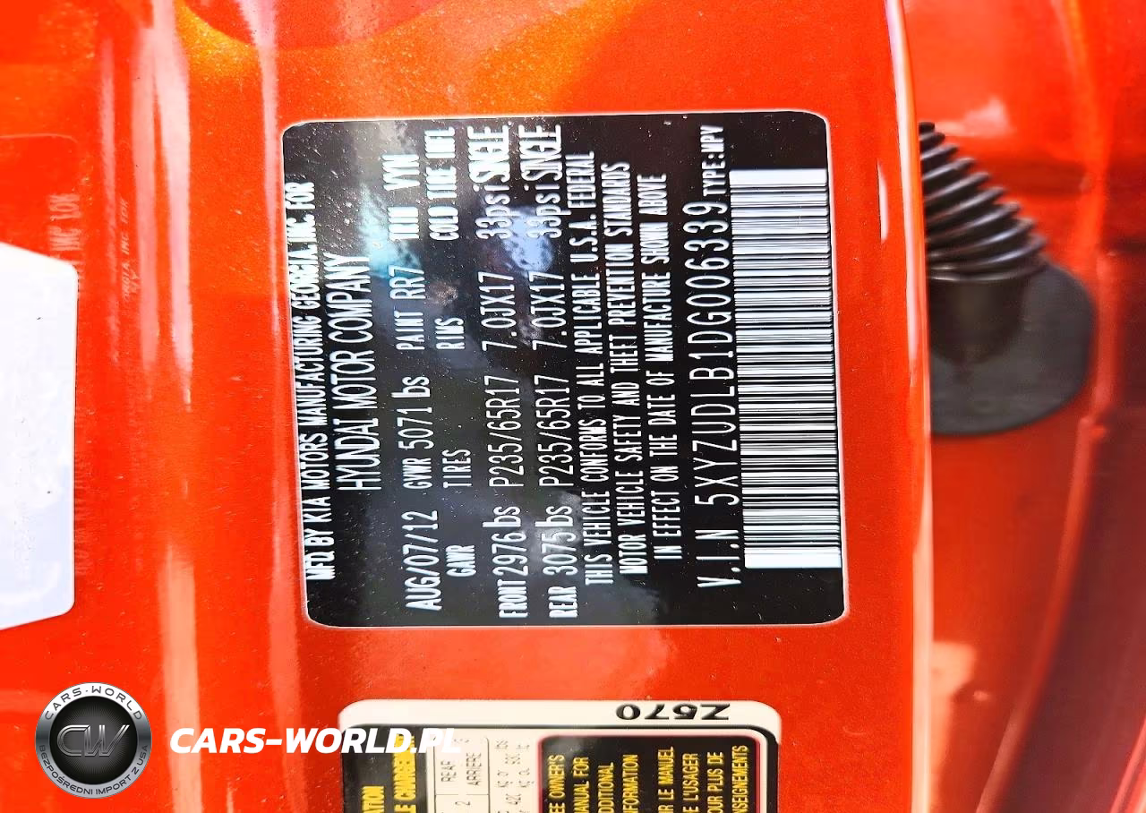 2013 Hyundai Santa Fe Sport 2.4L VIN:5XYZUDLB1DG006339 - 13