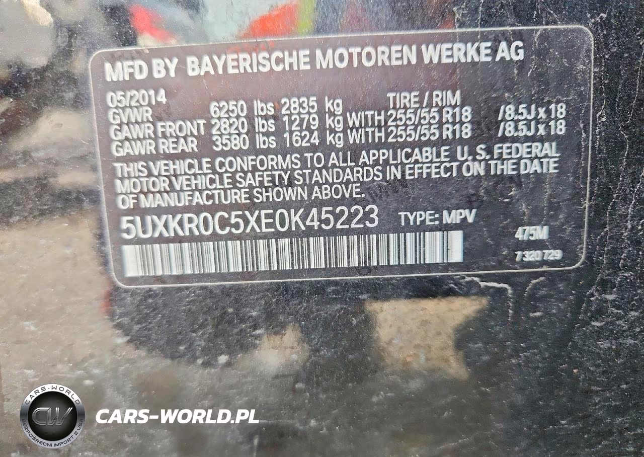 2014 BMW X5 xDrive35I VIN:5UXKR0C5XE0K45223 - 14