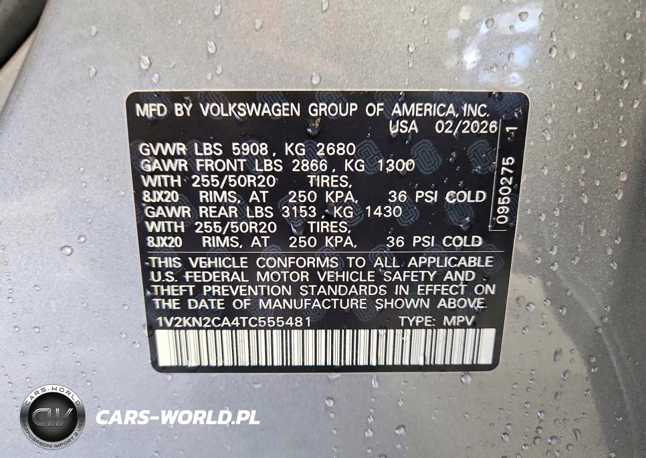 2026 Volkswagen Atlas Se VIN:1V2KN2CA4TC555481 - 13