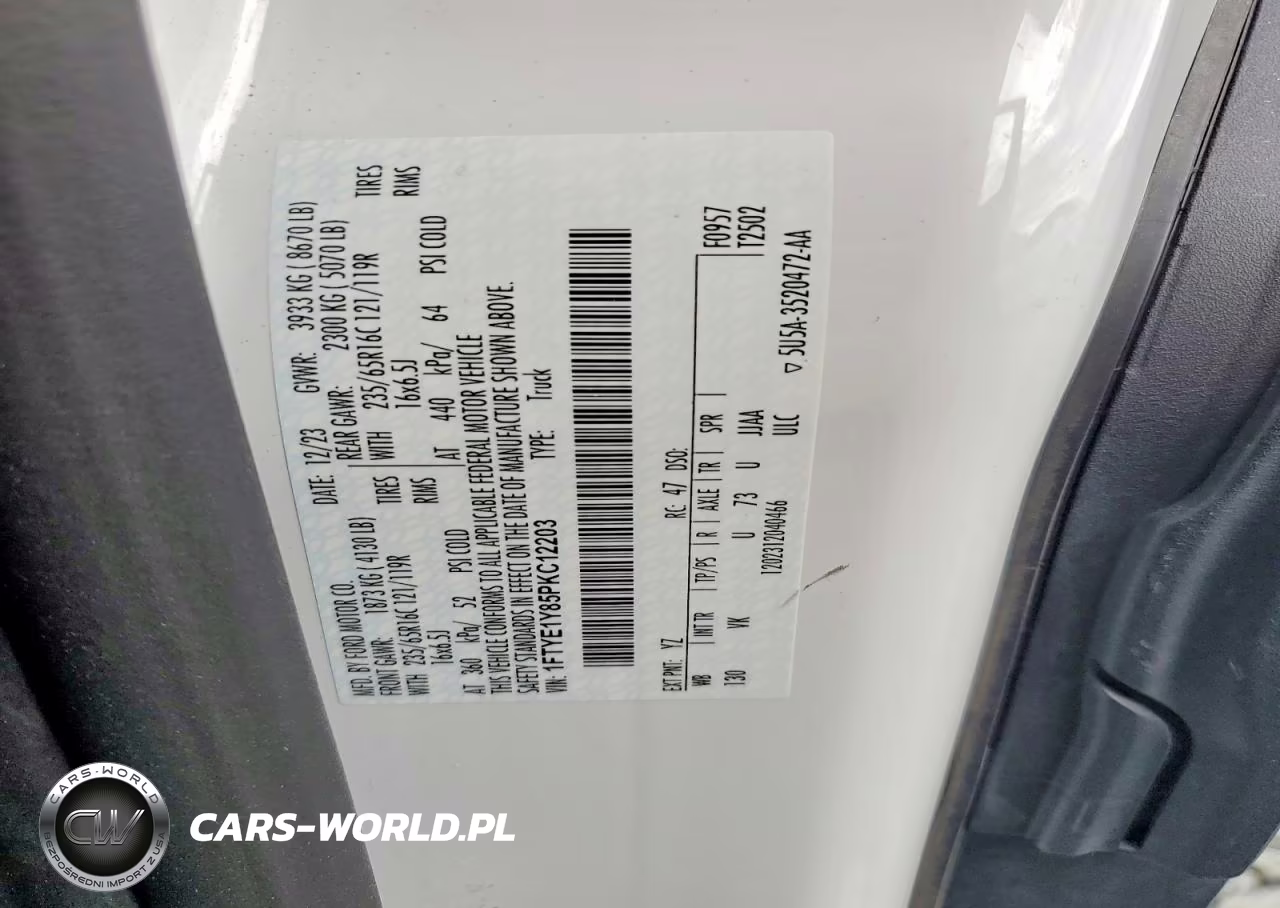 2023 Ford Transit 150 Delivery Van VIN:1FTYE1Y85PKC12203 - 13