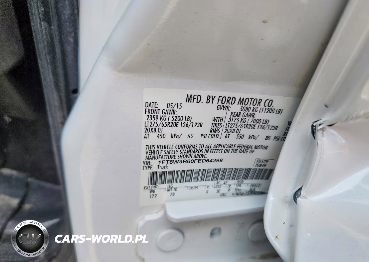 2015 Ford F350 Super Duty VIN:1FT8W3B60FED64399 - 12