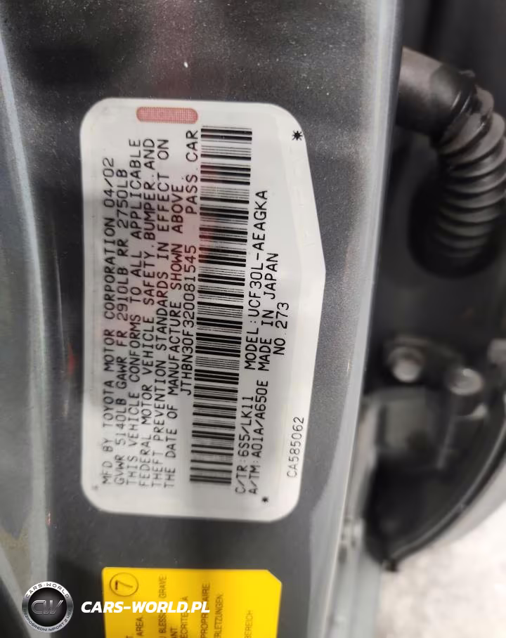 2002 Lexus Ls 430 VIN:JTHBN30F320081545 - 12