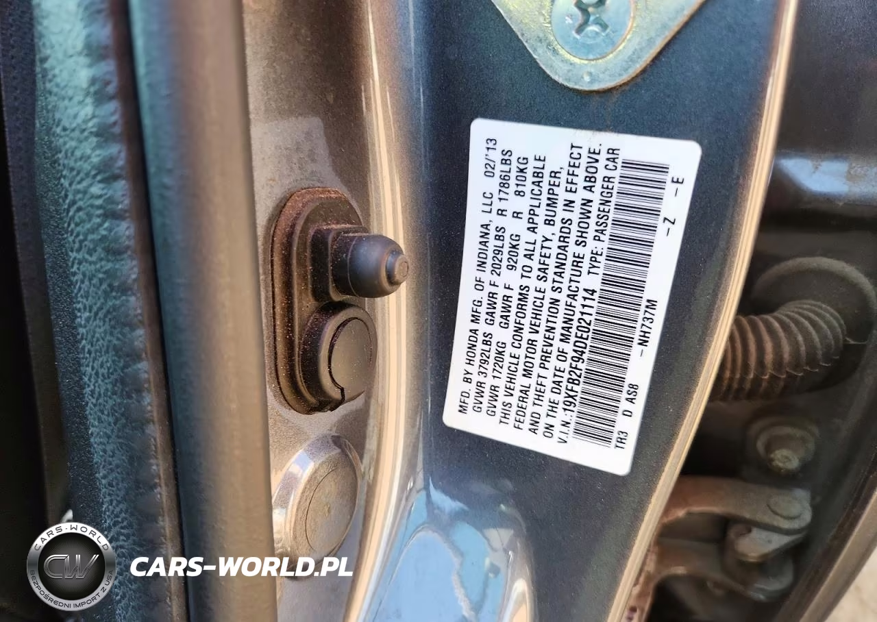 2013 Honda Civic Exl VIN:19XFB2F94DE021114 - 12