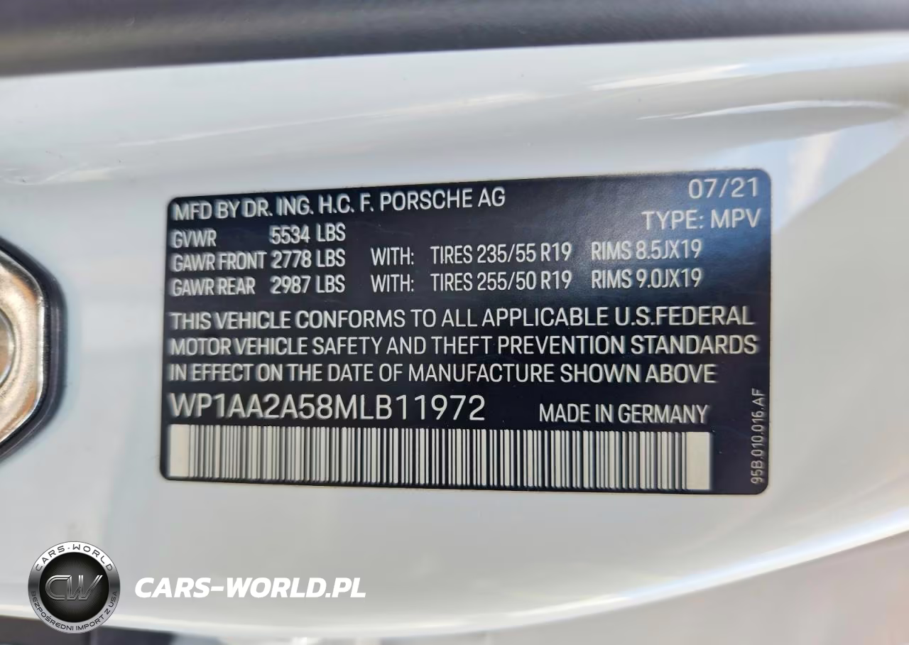 2021 Porsche Macan VIN:WP1AA2A58MLB11972 - 13