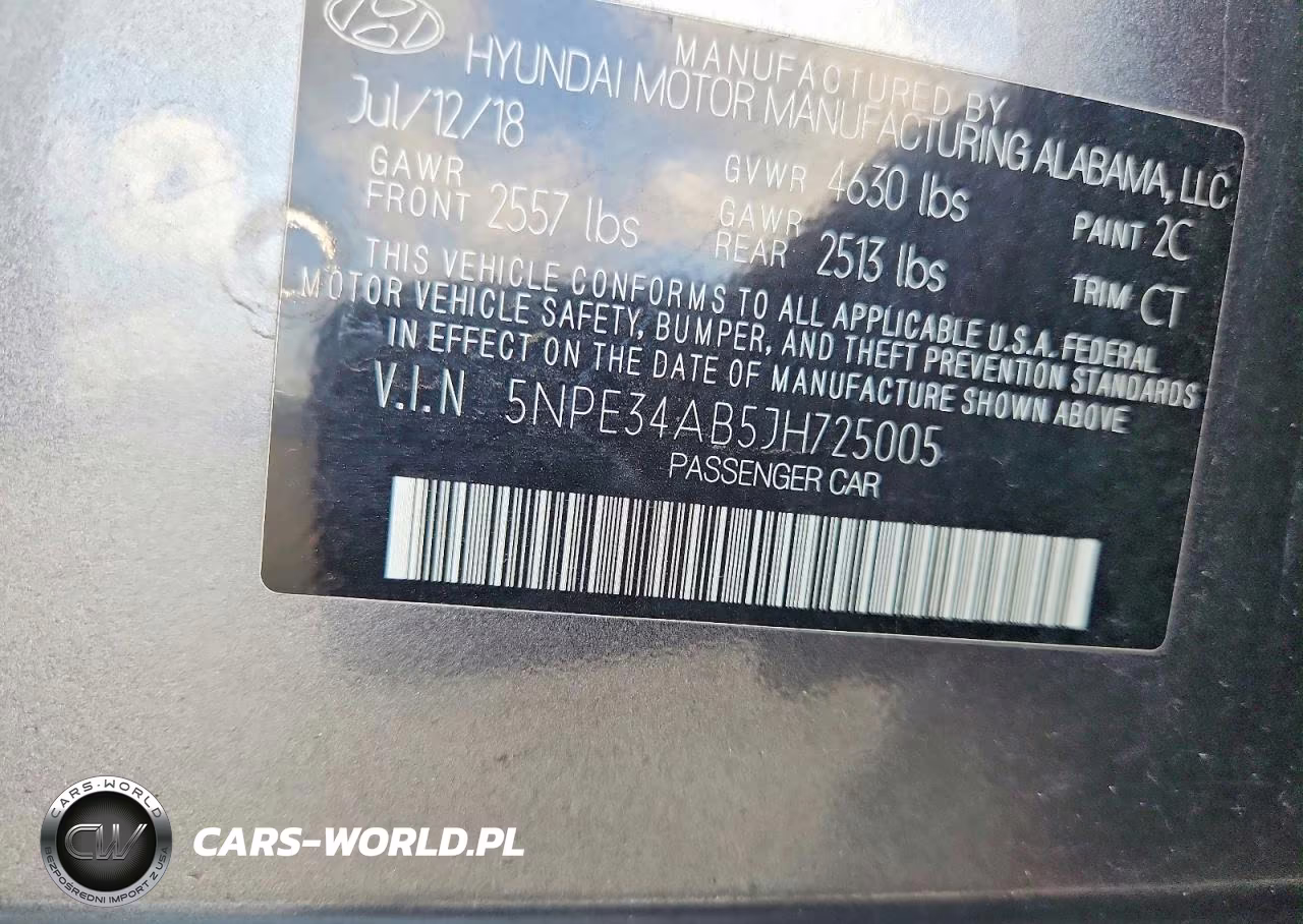 2018 Hyundai Sonata Limited 2.0T+ VIN:5NPE34AB5JH725005 - 12